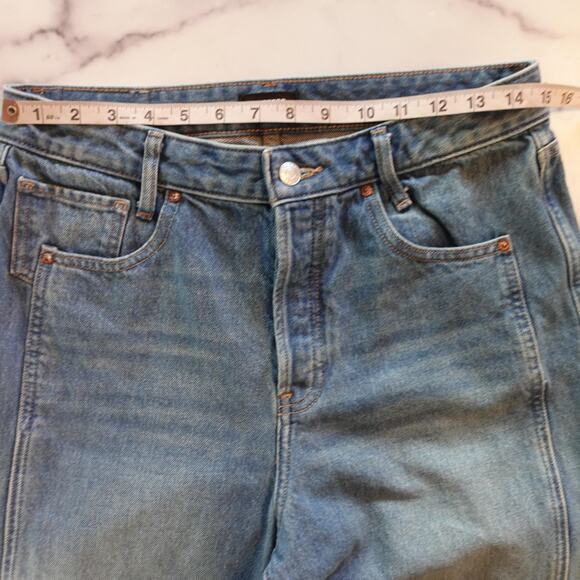 Express Jeans Womens 10R Blue Relaxed Straight High Rise Conscious Edit - Picture 8 of 11